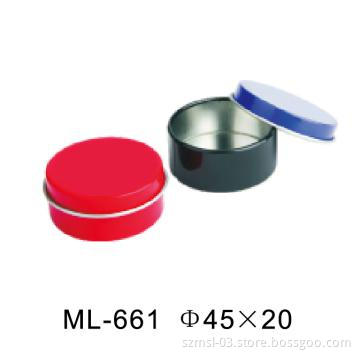 small round cosmetics tin box
